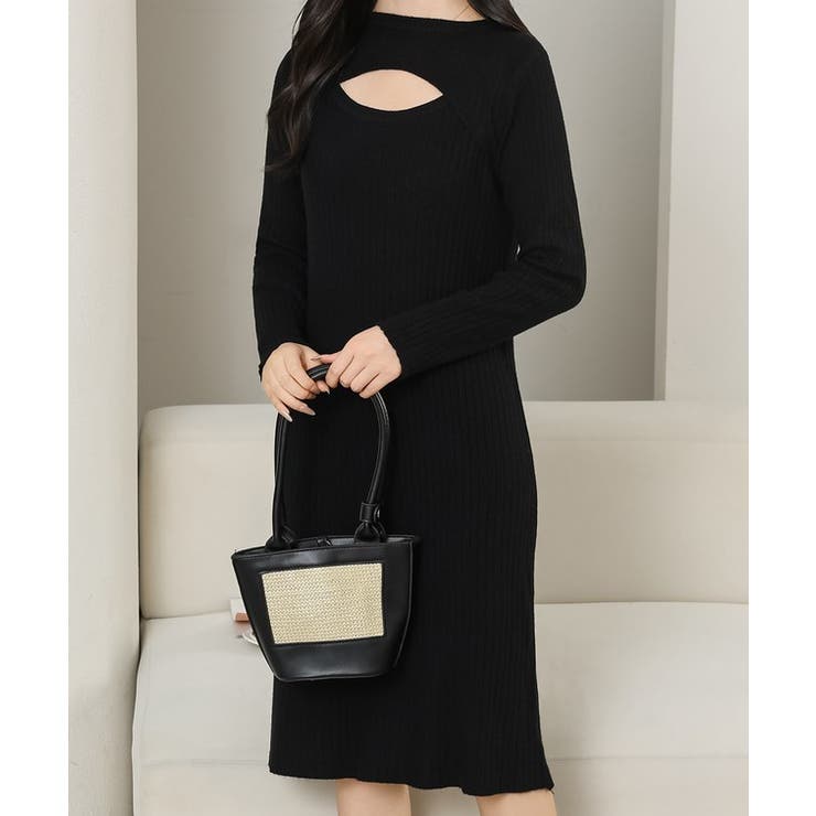 ソリッドカラー レイヤード風 リブ | レースレディース  | 詳細画像6 