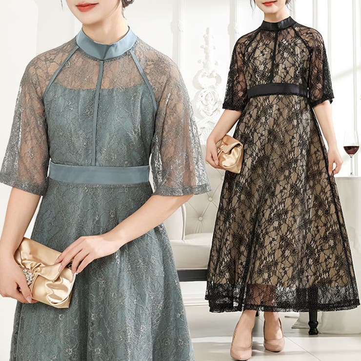 総レース プチハイネック ハーフ袖 | レースレディース  | 詳細画像1 