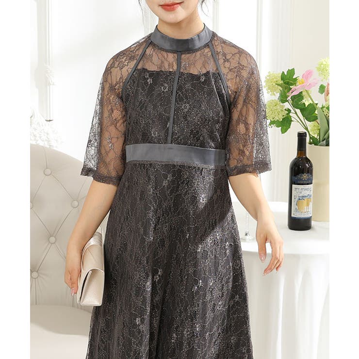 総レース プチハイネック ハーフ袖 | レースレディース  | 詳細画像12 