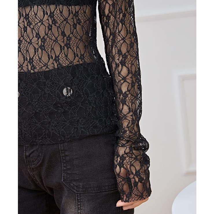 ラウンドネック ストレッチ レース | レースレディース  | 詳細画像20 