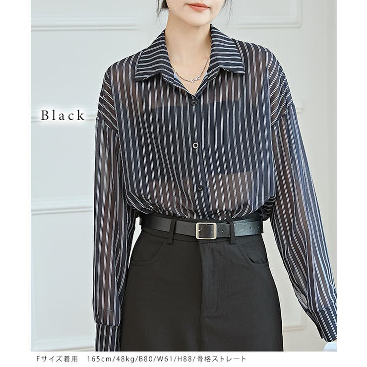 コンパクト ストライプ柄 長袖[品番：LCLW0007676]｜レースレディース （レースレディース）のレディース ファッション通販｜SHOPLIST（ショップリスト）