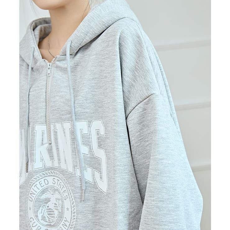 カレッジロゴ オーバーサイズ ハーフジップ | レースレディース  | 詳細画像13 