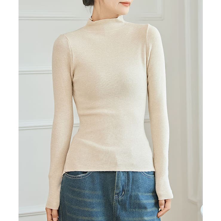 ソリッドカラー プチハイネック レイヤード風 | レースレディース  | 詳細画像12 