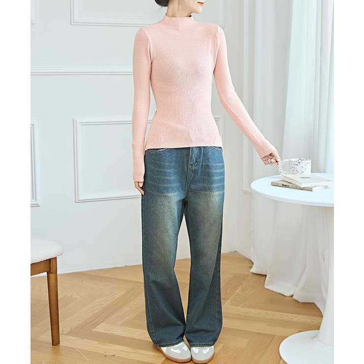 ソリッドカラー プチハイネック レイヤード風 | レースレディース  | 詳細画像9 