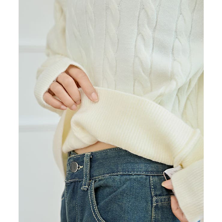 ケーブル柄 襟付き 長袖 | レースレディース  | 詳細画像20 