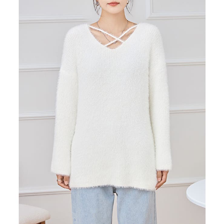 クロス Vネック シャギー | レースレディース  | 詳細画像13 