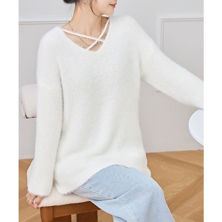 クロス Vネック シャギー | レースレディース  | 詳細画像15 