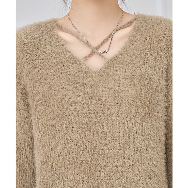 クロス Vネック シャギー | レースレディース  | 詳細画像16 