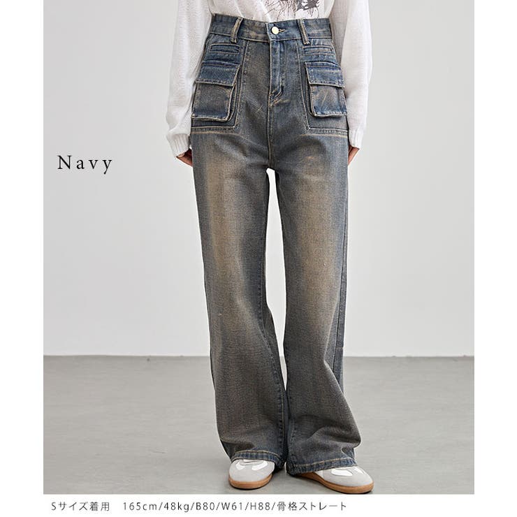 ハイウエスト パッチポケット ストレート | レースレディース  | 詳細画像2 