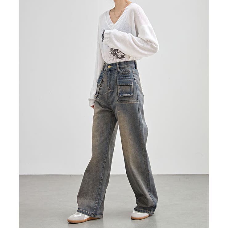 ハイウエスト パッチポケット ストレート | レースレディース  | 詳細画像3 