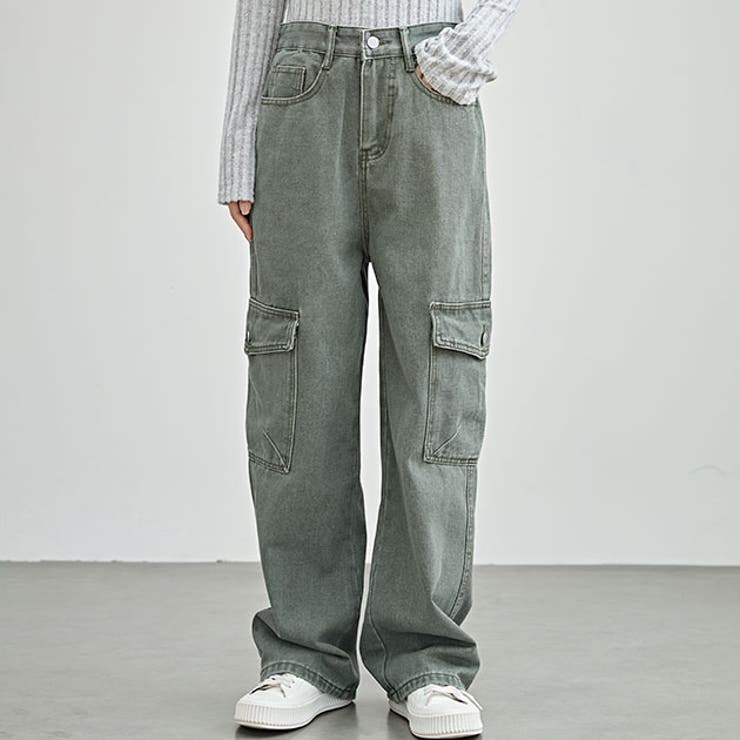 ハイウエスト ポケット付き カーゴ[品番：LCLW0007737]｜レース