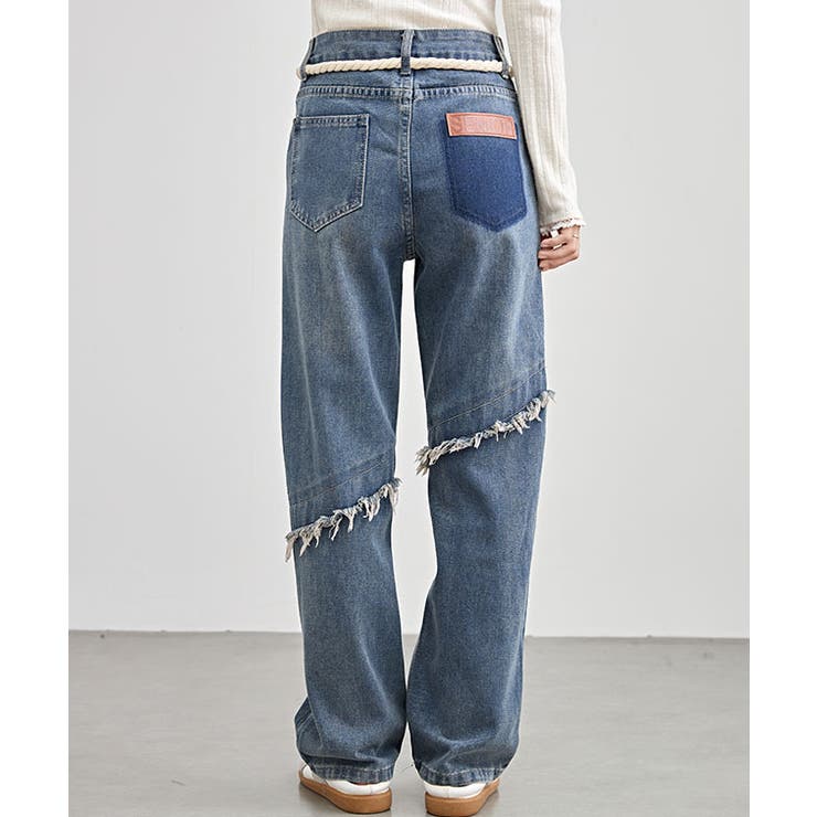 ロープベルト付き ハイウエスト フリンジ | レースレディース  | 詳細画像5 