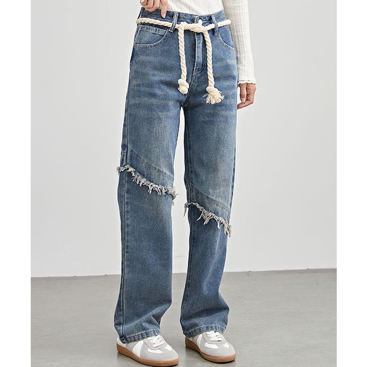 ロープベルト付き ハイウエスト フリンジ | レースレディース  | 詳細画像7 