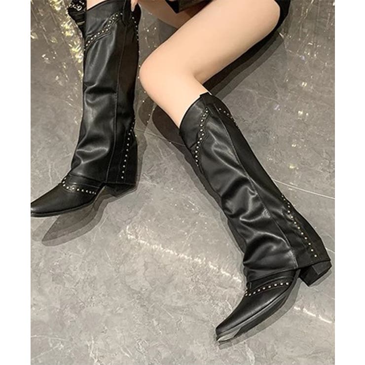 スタッズ付き レッグカバー風 ロング | レースレディース  | 詳細画像4 