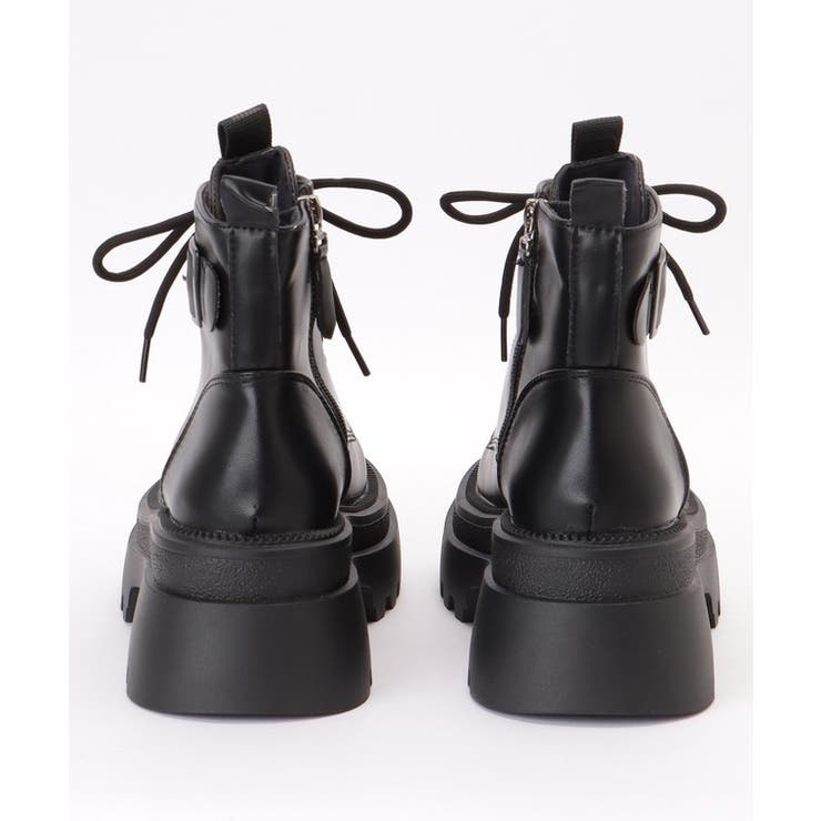 サイドベルト レースアップ 厚底[品番：LCLW0007758]｜レース