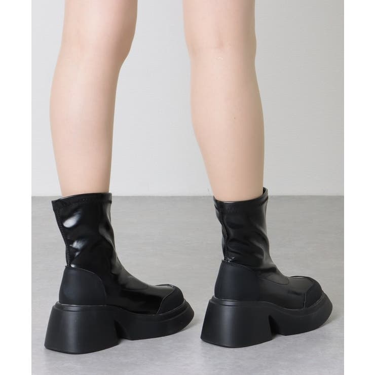 ラウンドトゥ ブロッキング 厚底 | レースレディース  | 詳細画像7 