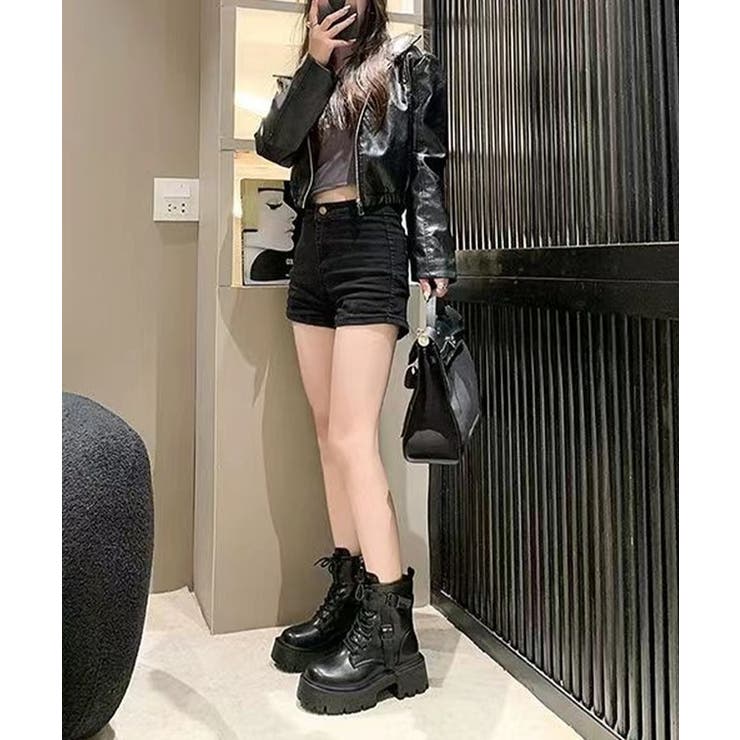 ラウンドトゥ レーレスアップ 厚底 | レースレディース  | 詳細画像5 