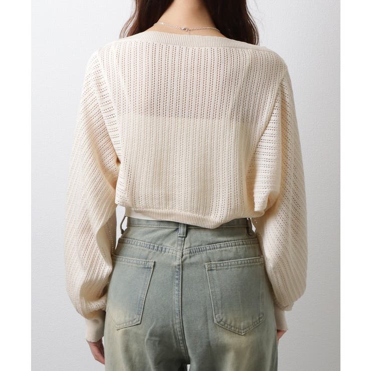 ソリッドカラー メッシュ ニット | レースレディース  | 詳細画像13 