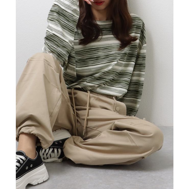 ラウンドネック マルチボーダー 長袖 | レースレディース  | 詳細画像12 