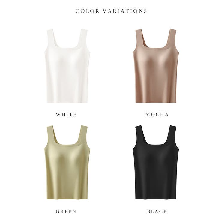 ソリッドカラー スクエアネック カップ付き | レースレディース  | 詳細画像6 