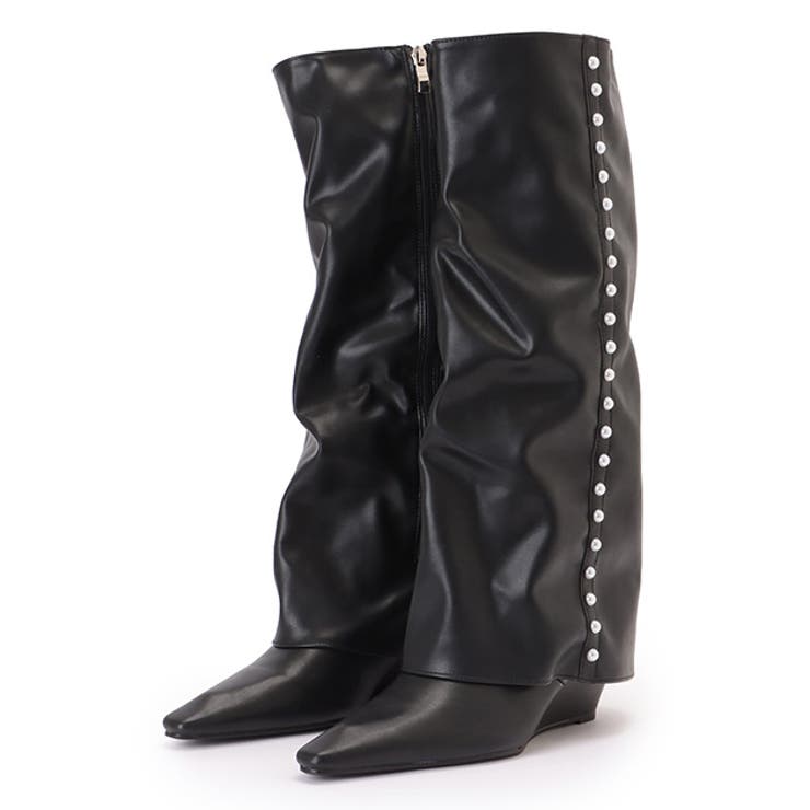 レザー調 サイド パール | レースレディース  | 詳細画像1 