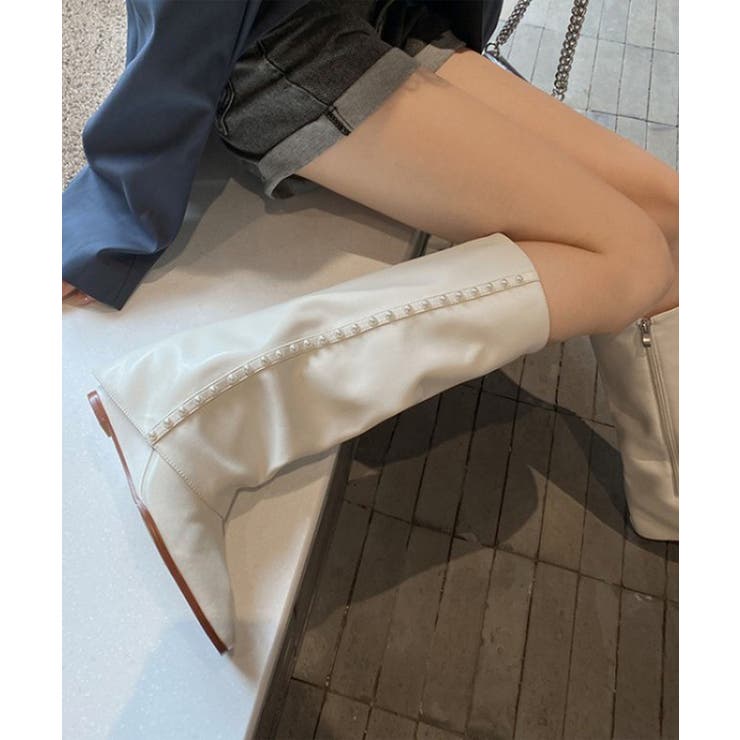 レザー調 サイド パール | レースレディース  | 詳細画像14 