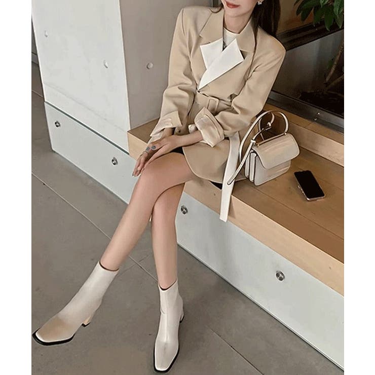 バックファスナー スクエアトゥ レザー調 | レースレディース  | 詳細画像13 