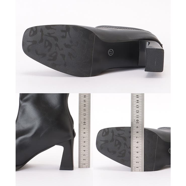 バックファスナー スクエアトゥ レザー調 | レースレディース  | 詳細画像20 