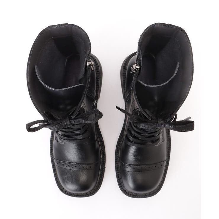 レザー調 レースアップ ローヒール | レースレディース  | 詳細画像13 