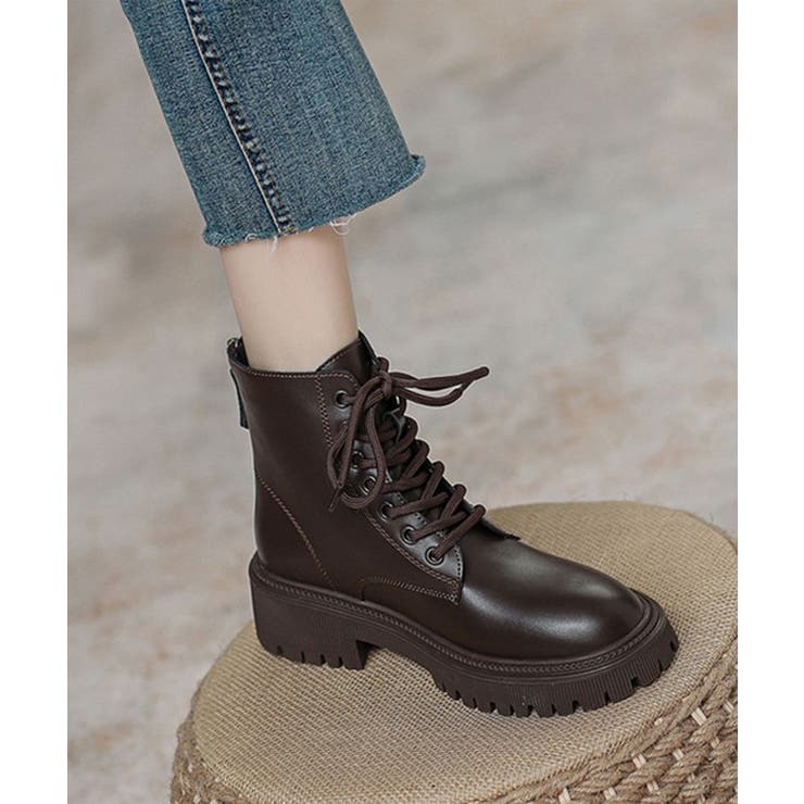 レザー調 バックファスナー レースアップ | レースレディース  | 詳細画像10 