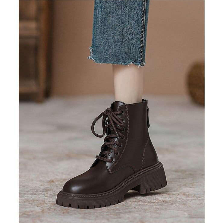 レザー調 バックファスナー レースアップ | レースレディース  | 詳細画像11 