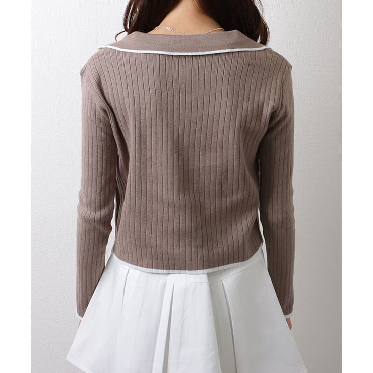 バイカラー 配色ライン Ｖネック | レースレディース  | 詳細画像11 