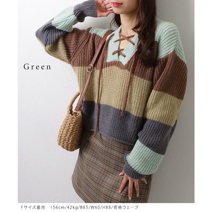 ボーダー 配色 レースアップ | レースレディース  | 詳細画像2 