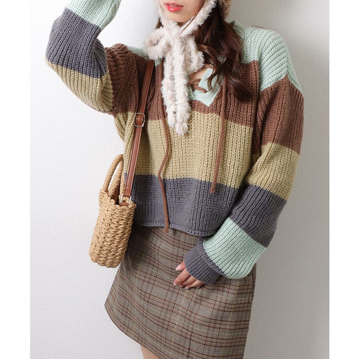 ボーダー 配色 レースアップ | レースレディース  | 詳細画像7 