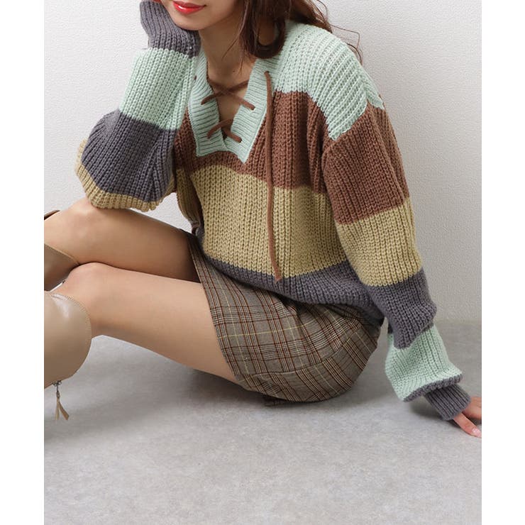 ボーダー 配色 レースアップ | レースレディース  | 詳細画像8 