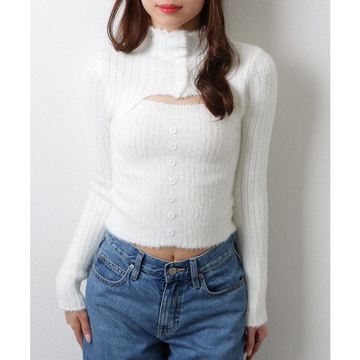 カットアウト シャギー フロントボタン | レースレディース  | 詳細画像14 