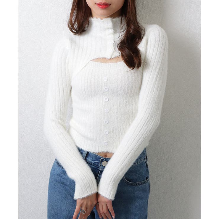 カットアウト シャギー フロントボタン | レースレディース  | 詳細画像16 