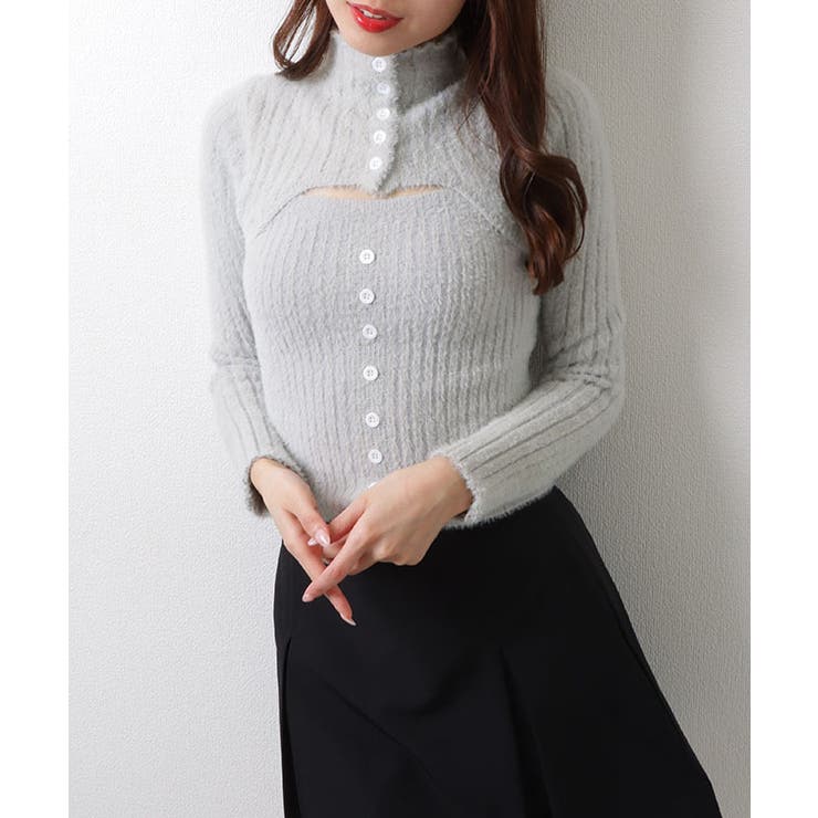 カットアウト シャギー フロントボタン | レースレディース  | 詳細画像9 