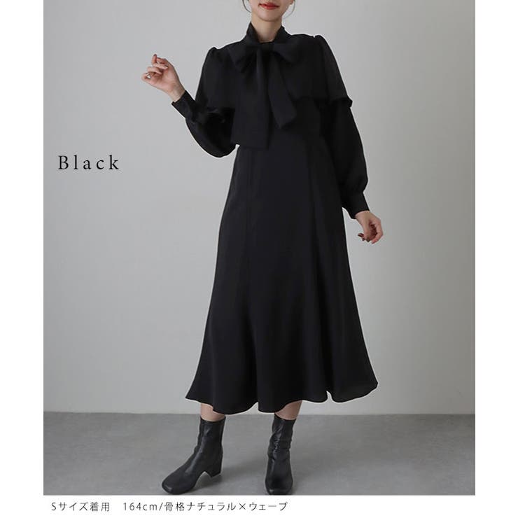 ケープカラー ボウタイ付き ロング | レースレディース  | 詳細画像3 