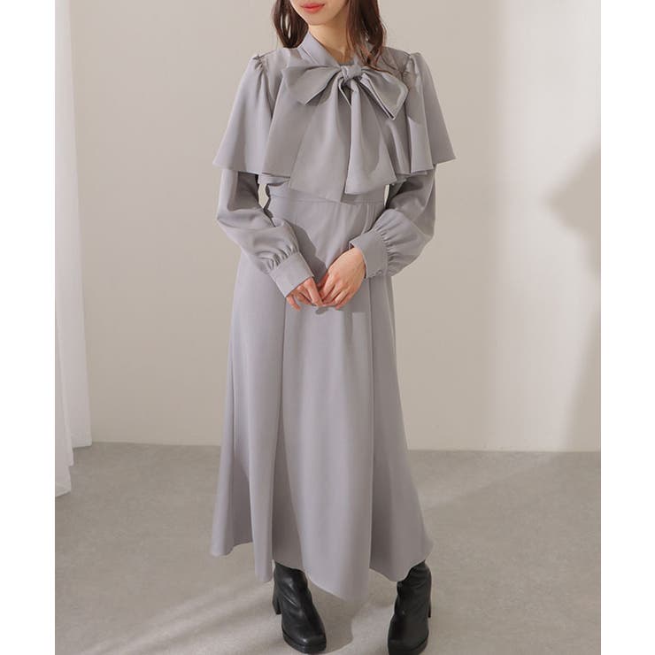 ケープカラー ボウタイ付き ロング | レースレディース  | 詳細画像8 