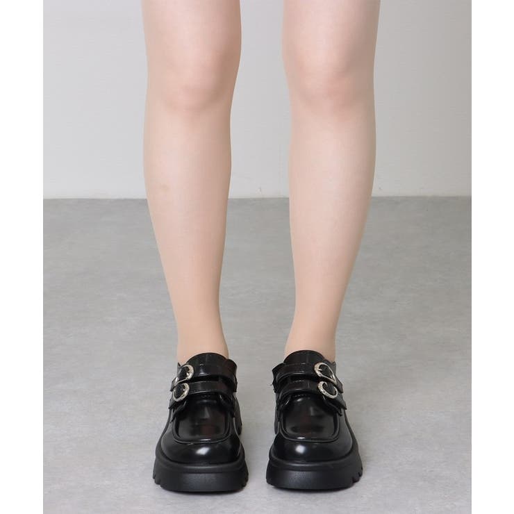 レザー調 クラシック 厚底[品番：LCLW0007945]｜レース