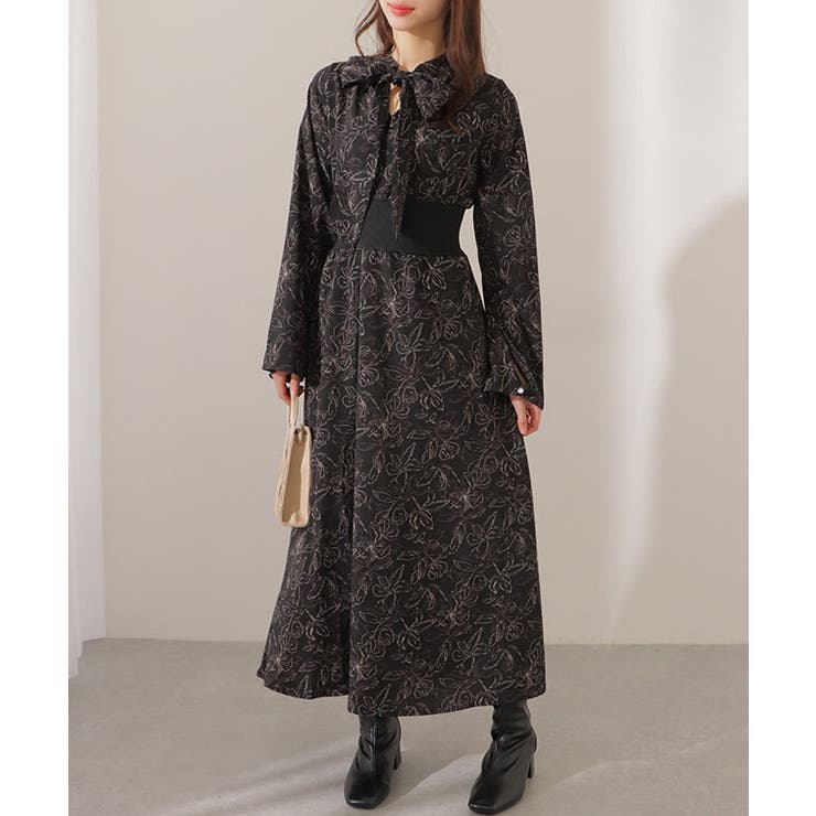 バック ギャザー ボウタイ付き | レースレディース  | 詳細画像7 