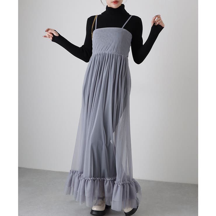 【2点セット】リブニット バックリボン チュール | レースレディース  | 詳細画像10 