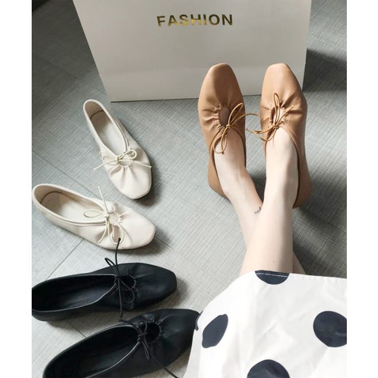 レザー調 アーモンドトゥ リボン | レースレディース  | 詳細画像11 