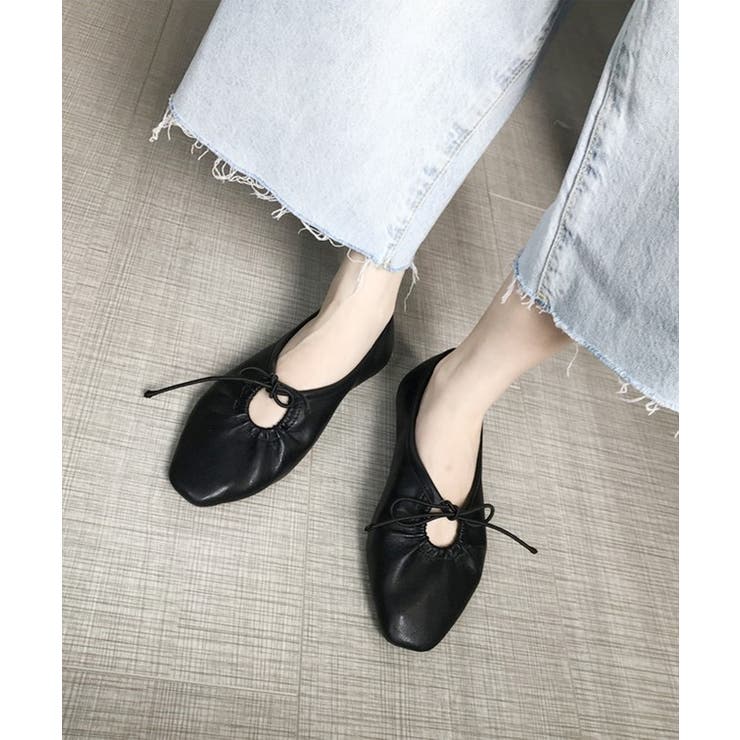 レザー調 アーモンドトゥ リボン | レースレディース  | 詳細画像7 