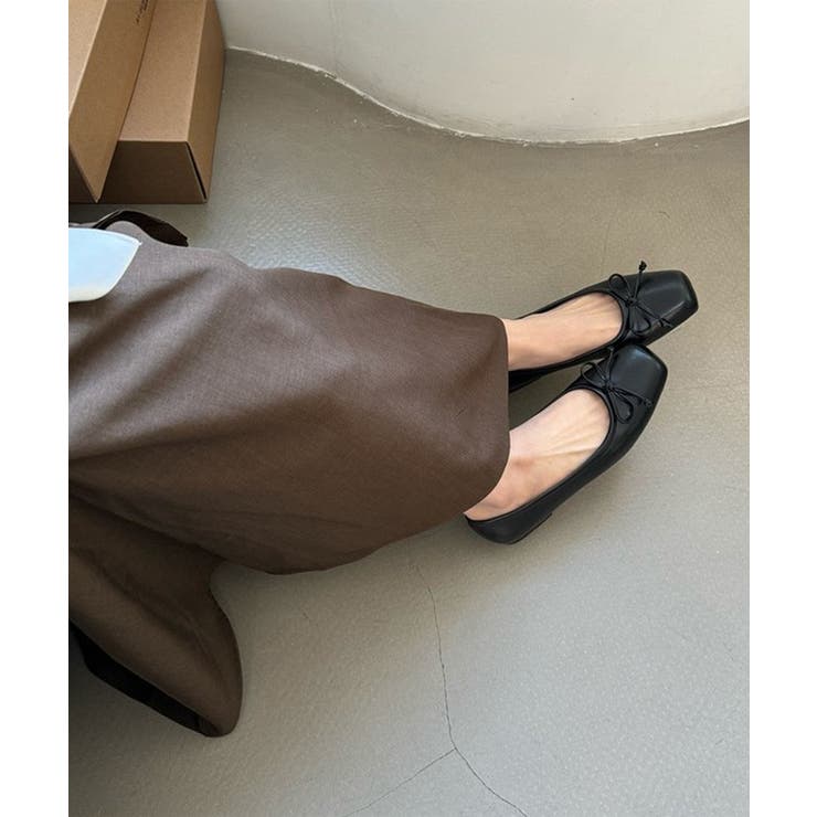 レザー調 スクエアトゥ リボン | レースレディース  | 詳細画像5 