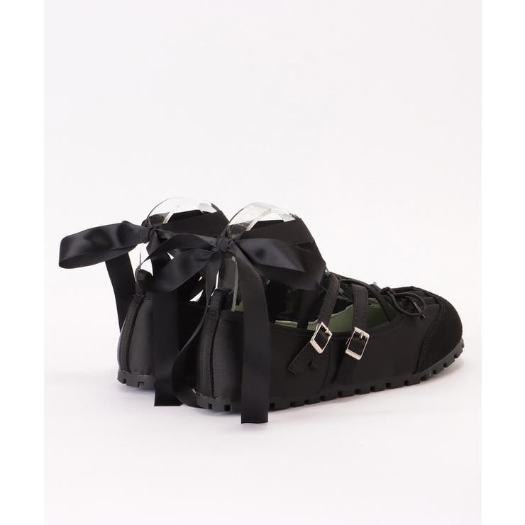 レザー調 クロスストラップ レースアップ | レースレディース  | 詳細画像15 