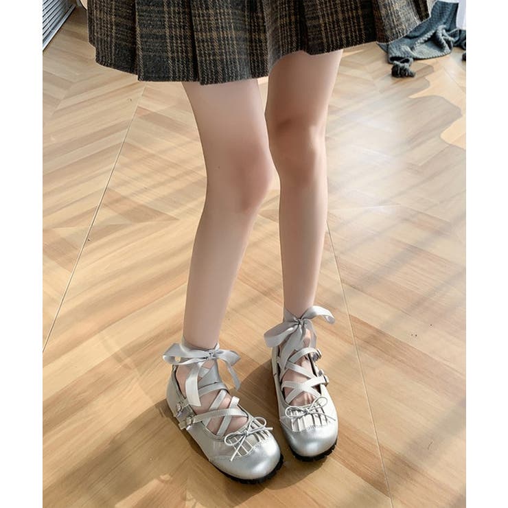 レザー調 クロスストラップ レースアップ | レースレディース  | 詳細画像6 