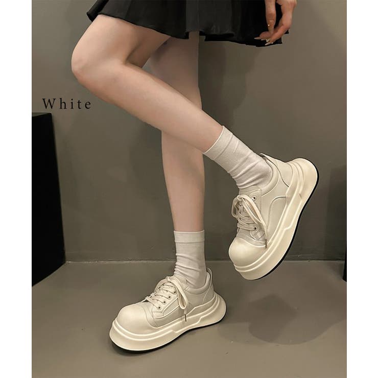 ボリューム ラウンドトゥ 厚底[品番：LCLW0008124]｜レース