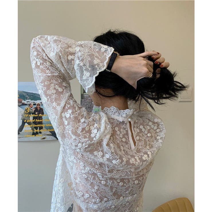 シアー 花柄 レース | レースレディース  | 詳細画像9 